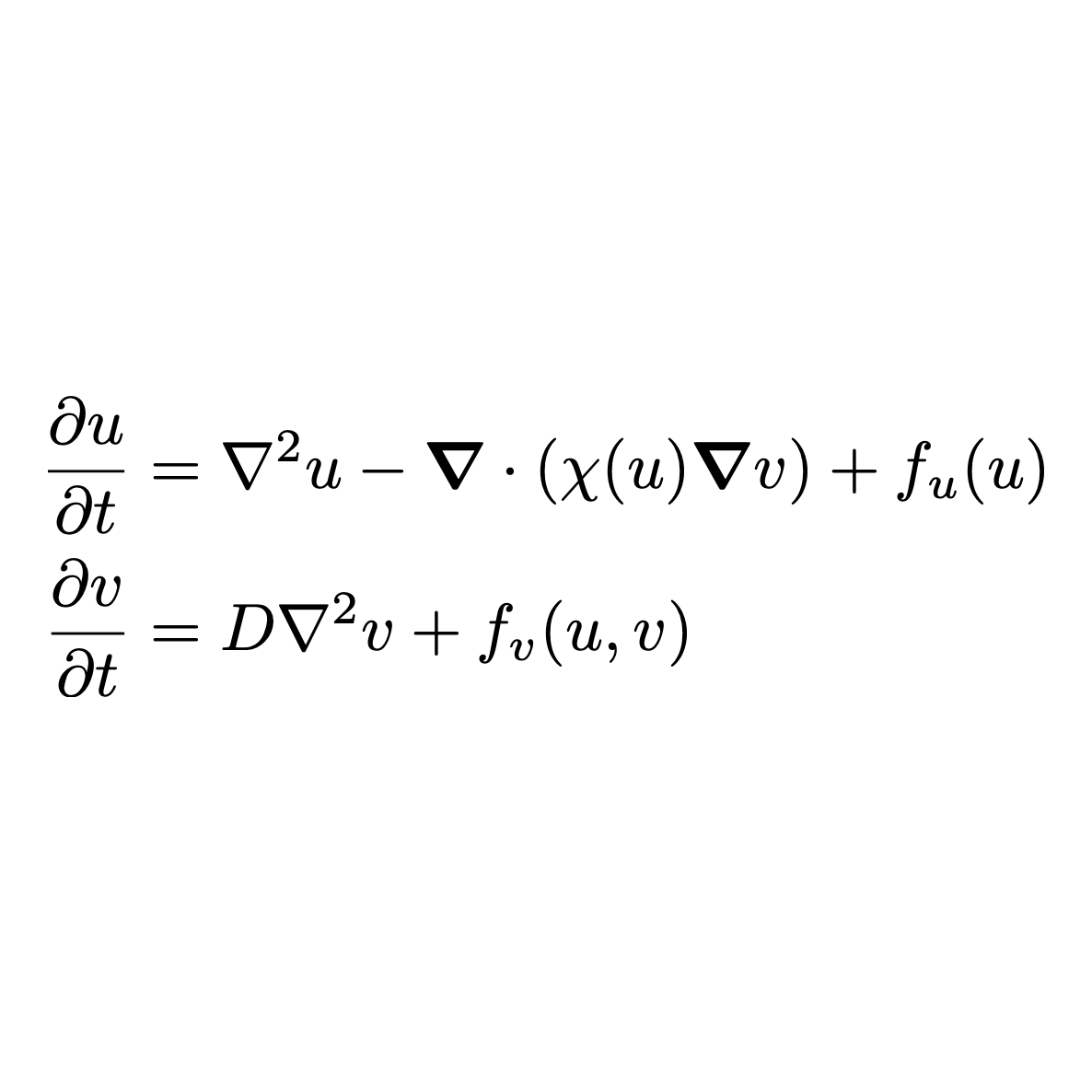 A system of partial differential equations